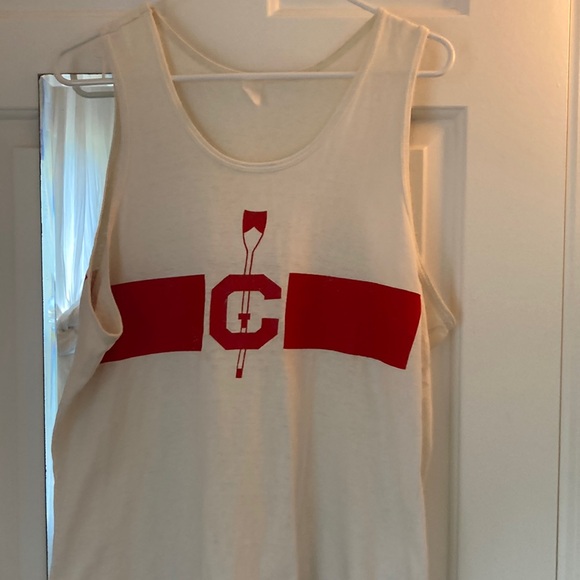 Other - Vintage Rowing/ Crew Y2K White Tank Top with Red Graphic with the letter C